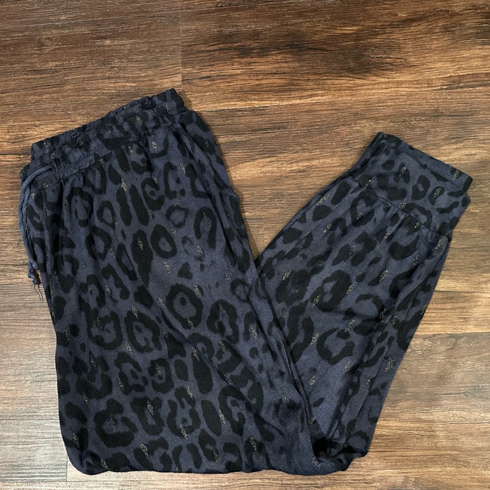 Women’s‎ Kaktus Navy & Gold Leopard Joggers